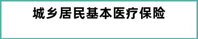 城乡居民基本医疗保险