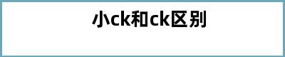 小ck和ck区别