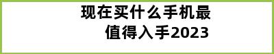 现在买什么手机最值得入手2023