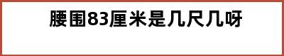 腰围83厘米是几尺几呀